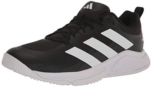 Adidas Court Team Bounce 2.0 - Scarpe da pallavolo da Uomo, Nero/Bianco/Nero, 4.5