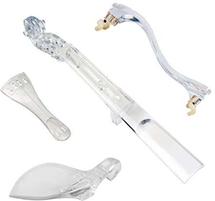 Streichinstrumente Teile Transparentes Zubehörset Für Violinenteile Mit Kristall 4/4 Violinen-Schulterstütze/Kinnstütze/Saitenhalter/Violinenhals Für Luthier