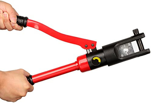 Crimpadora de cable hidráulico 16-300 mm² Terminal de cable de alambre Crimpadora de terminal de cobre/aluminio Herramienta hidráulica de prensado manual con matriz de prensado hexagonal, 6/8/10T