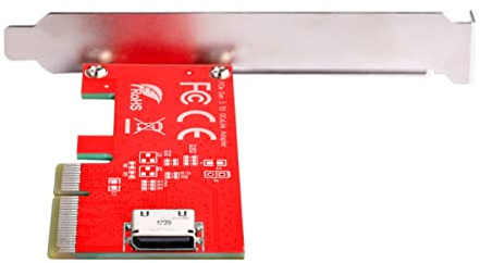 CY Adattatore PCI-E 4.0 Express 4.0 x4 a Oculink SFF-8612 SFF-8611 Host per SSD PCIe con Staffa