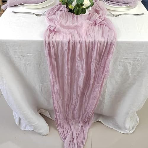 MITAR Event-Tischläufer, Käsetuch, Gaze, Krepp, rustikal, Hochzeit, Party, Dekoration, Bauernhaus, Tischdekoration, Haus, Geschenk, Ostern