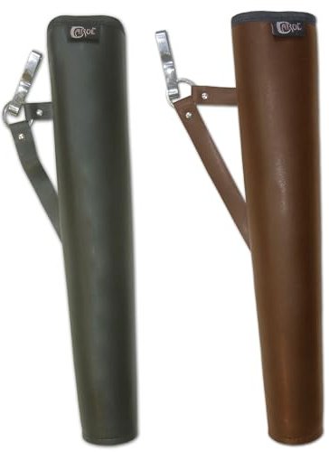 Archery Quiver, Faux Leather, Waist,Hip Side Arrow Bags, Bow Arrow Holder, Belt Bag, Outdoor Hunting & Target Practicing 12#SAQ1519 (Brown)