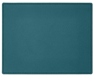 Eglooh - Palladio - Mauspad aus echtem Leder Türkisgrün Blau cm 25x20 - Mousepad für Schreibtisch und Büro, handwerkliche Nähte und Rutschfester Boden - Made in Italy
