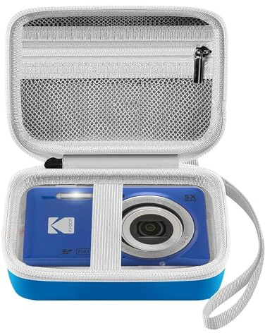 Leayjeen Digital Camera Case, Compatible with Kodak PIXPRO C1/FZ55/FZ45 Compact Camera, EVA Hard Carrying Bag with Inner Pocket (Case Only) Deep Blue