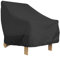 1 funda protectora para sillón exterior jardín, 80 x 85 x 91 cm, funda de silla apilable de tela Oxford 210D, lona de jardín con cuerda y hebilla para muebles al aire libre (opción B)
