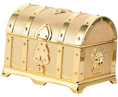Amosfun 1stück Goldene Schmuckbox Multifunktionale Aufbewahrungsbox Für Schmuck Und Tragbar Stilvolles Design Für Zuhause Oder