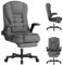Gaming Stuhl, Atmungsaktiver Bürostuhl aus Stoff PC-Stuhl, Ergonomischer Arbeitsstuhl mit hochklappbarer Armlehne, 360°Drehbarer Höhenverstellbarer Sessel Schreibtischstuhl mit Fußstütze, Grau