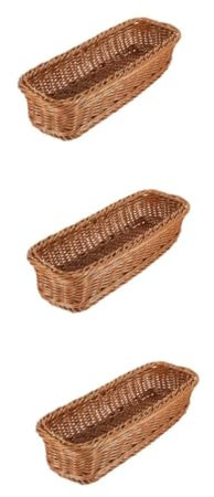 OFFSCH 3stücke Woven Fruits Basket Imitation Rattan Aufbewahrungskorb Für Essstäbchen Und Küchenutensilien Praktisch Und Dekorativ