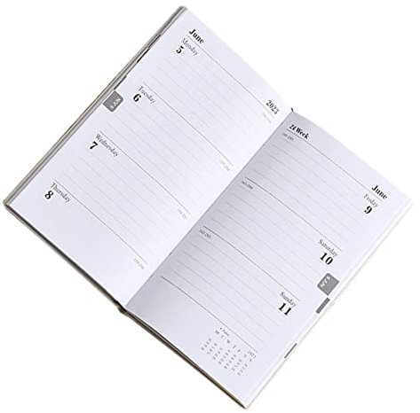 HAPINARY Portable English Notepad Planer Für Zeitmanagement Kompakter Notizblock Für Und Büro Rote -ausführung Mit Stabiler Abdeckung Und Dickem