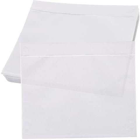 AUTSUPPL 100 Stück Selbstklebende Transparente Packlistentaschen 15 x 18cm Dokumentensichere Verpackungstasche Für Versandetiketten Versandscheine Und Rechnungen Geeignet Für Logistik Und Versand