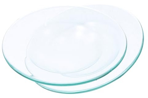 IMIKEYA Lot de 2 Plaques Chauffantes à Cire en Verre 120 MM, Accessoires pour Lampe Aromathérapie, Compatibles Chauffe-Huiles Essentielles, Solide et Pratiques pour Maison et Bureau