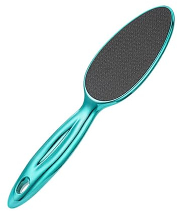 Fußfeile mit langem Griff, Pediküre-Werkzeug zum Entfernen abgestorbener Haut, langlebiges ABS-Material, bequemer Griff, einfach zu bedienen, hygienisches Design, perfekt für glatte Füße (Hellblau