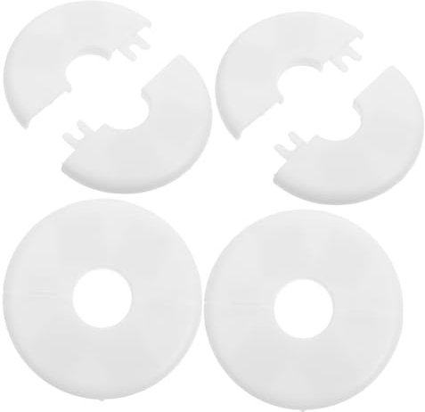 TOBBOMEY 4piezas Cubiertas Protectoras Escalera Piscina Redonda Tubería Plomería Decoraciones Orificios