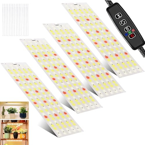 4 Stück Pflanzenlampe, 540 LEDs Vollspektrum Wachstumslampen mit Zeitschaltuhr 10 Arten von Helligkeit, Pflanzenleuchte, Pflanzenlicht Wachsen licht für Zimmerpflanzen