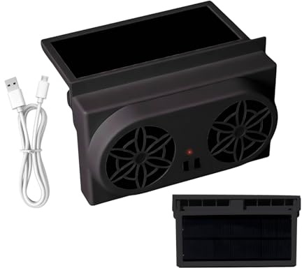 Solar Powered Car Fan Cooling Portable Electric Rechargeable