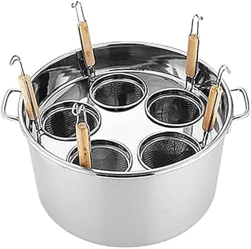 GIQKDZNUO Cuocipasta con cestelli scolapasta, Set per cuocipasta/vaporiera in Acciaio Inox Formato Famiglia con pentola per la Pasta e cestello scolapasta, cuoci, cuoci a Vapore e scola con facilità