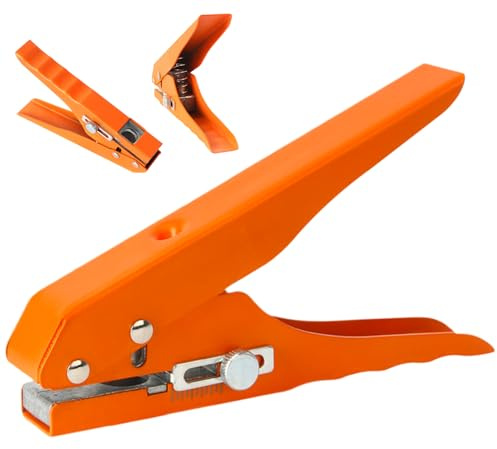 Renchey Lochzange Für Einzelloch, 8mm robuste Einzelloch Locherzange, Robuste Verstellbare Schraubenabdeckung Für Dünnes Holz Papier Karten Hartfolie Leder PVC