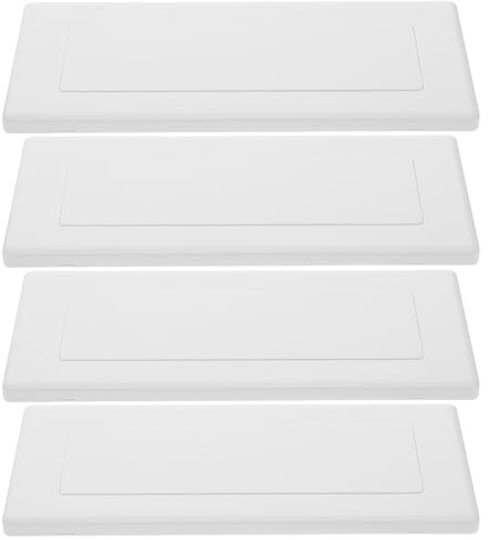 Anneome 4 pièces Cache-prises Électriques Plastique Plaques de Recouvrement Murales pour Boîtes de Dérivation Protection des Fils Installation Facile Format Grand Type