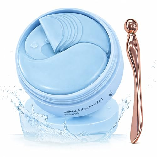 30 Paare Augenpads gegen Augenringe, Premium Augenpads Hyaluron & Koffein,für eine durchfeuchtete Augenpartie, langanhaltend reduziert und glättet die Augenringe, Falten, Schwellungen