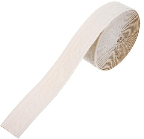 PACKOVE White Peel and Stick Wall Molding Trim with Self-Adhesive Xpe Foam Material, Removable and Versatile Usage, 8cm Wide Decorative Baseboard Edge Protector for Bathrooms and Hallways