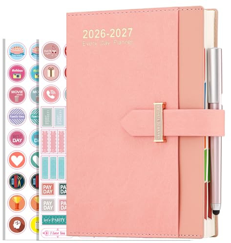 Mcdsuc Academic Diary 2026-2027 A5 Page A Day,Pink Hardcover Organiser