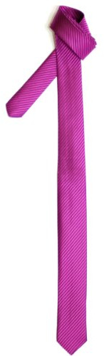 Retreez Corbata fina para hombres con textura de rayas Rosa oscuro
