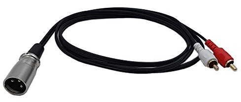zdyCGTime 5 ft/1,5 m XLR Y Splitter Patchkabel, 1 XLR Männlich zu 2 RCA Stecker Stereo-Stecker Adapter Kabel