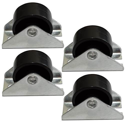 AERZETIX: Ruedas ruleta para muebles base fija Ø25mm W12mm H28mm 25kg placa de montaje 18x40mm C42672 (4 piezas)