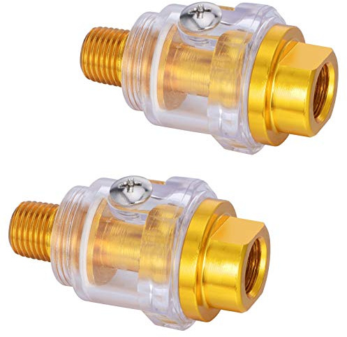 2 Sets Mini öler druckluft 1/4, Nebelöler Schmierstoffgeber Leitungsöler Ölnebler Druckluftöler für druckluftwerkzeuge