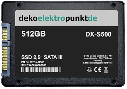 dekoelektropunktde 512 Go Disque Dur SSD Convient pour ASRock X570 Phantom Gaming 4 WiFi AX Carte mère, Remplacement Alternatif 2,5 SATA3