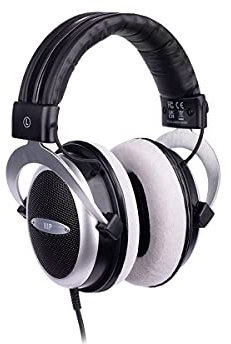Monoprice Semi-Open Over Ear Wired Headphones, Low Deep Bass, Comfortable Headphones for Kids Teens Adults, for Smartphone, Computer, Laptop