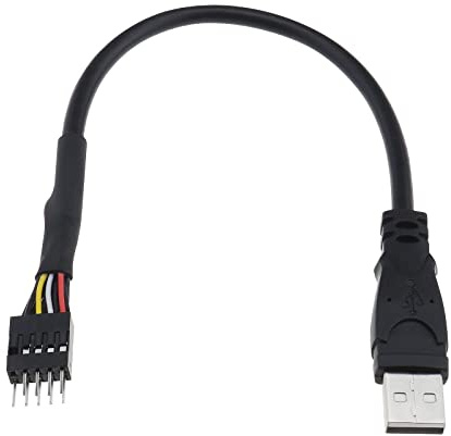 VGOL Cable USB 2.0 de 9 pines para placa base USB A a 9 pines, cable extensor adaptador para extender cualquier dispositivo USB, 20 cm