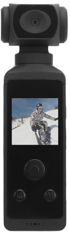 Videocamera Tascabile, Videocamera Sportiva KIMISS 4K HD 270° Girevole Antivibrazione Wifi Videocamere D'Azione con Clip per Microfono per Riprese Immersioni All'aperto