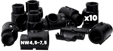 Kalitec 9810375 - Distributore a forma A, NW4,5 – 7,5, nero, distributore per tubo corrugato, 3 vie, scatola di distribuzione, colore nero