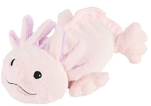 Warmies Rosa Axolotl mjuk värmedyna stor storlek, helt lämplig för mikrovågsugn och vikter gosedjur för ångest, kyl i frysen eller värm i mikrovågsugnen, mjuk värmekudde