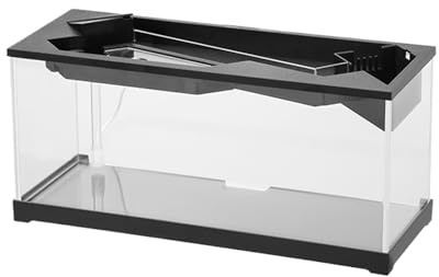 Acuario de Escritorio – Nano Acuario de Peces, Acuario pequeño | Elegante pecera acrílica con de Filtro, Acuario en Miniatura para Oficina en casa, pequeño Acuario para fácil Mantenimiento y