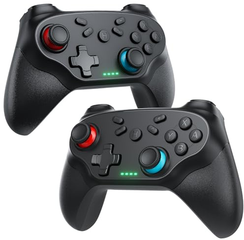 Nonbliep 2 Pack Wireless Controller for Nintendo Switch 2/1 Lite/OLED and PC, with Bluetooth, Turbo, Gyro Axis, Dual Vibration, and Screenshot, Compatible with Steam and Switch 2/1