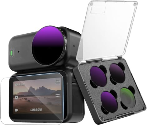 TELESIN Filter-Set ND8/16/32 + CPL + Displayschutz für DJI Osmo Nano | Mehrfachvergütetes HD-Optikglas | Schnelle Aufsteckmontage | Für Reisen, Vlogs und Außenaufnahmen