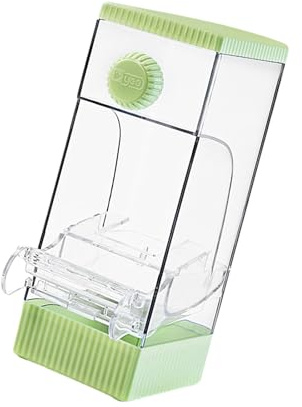 YCHUCH Mangiatoia per uccelli trasparente Stazione di alimentazione automatica per alimenti antiscivolo Alimentatore a forma di casa Pappagalli in plastica Fornitura di alimentazione per uccelli
