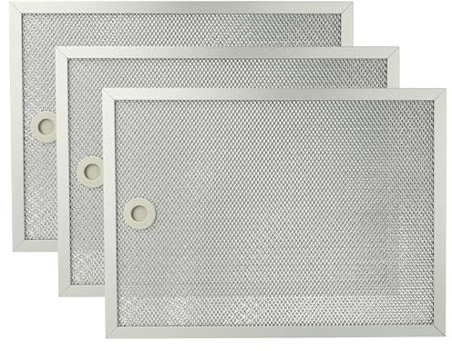 vhbw 3 x filter metallfettfilter kompatibelt med AEG Electrolux 8090D-M, 8060D-M köksfläkt – 31,7 x 23,25 x 0,9 cm, metall