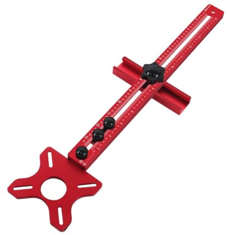 Enrutador de pulgadas, soporte de ranura de fresado, accesorios del armario, plantilla de enrutador de aluminio, plantilla de corte circular, enrutador, soporte de ranura de fresado(Set A)