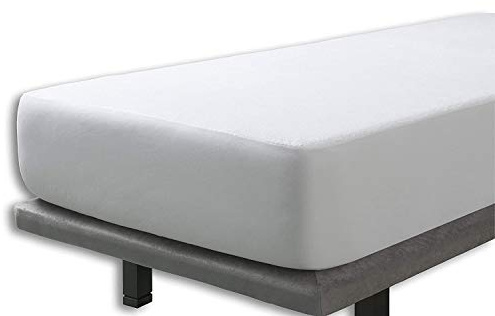 Funda de rizo para colchón Velfont impermeable y transpirable de bambú, bambú, Weiß, 160 x 200 cm