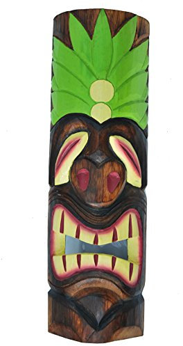 Interlifestyle Wandmaske 50cm Tiki Dekoration Holzmaske Motivmaske Tiki