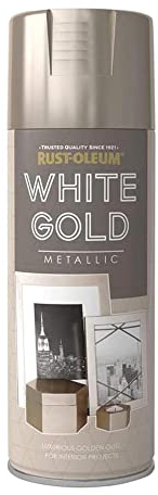 Rust-Oleum 400ml Metallic Spray Paint - White Gold