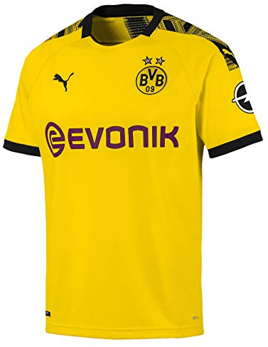 Puma Herren Trikot BVB Home Replica mit Evonik Logo mit OPEL Logo, Cyber Yellow/Puma Black, S, 755737