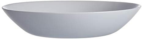 Luminarc Diwali Round 18pc Opal Glass Dinner Set Dinnerware Tableware Plates (6X Soup Bowls, Grey)