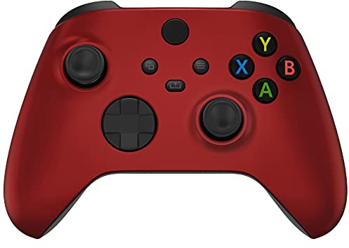 eXtremeRate Scarlet Red Replacement Shell for Xbox Series X & S Controller - Personalized Upgrade - Soft Touch Grip Custom Gaming Case Faceplate for Xbox Core Controller [Controller NOT Included]