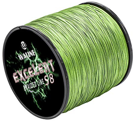 Waline Super Strong 300m 500m PE Geflochtene Angelschnur 8 Stränge Multifilament Angelschnur 20lb-80lb Meeresfischen Geflochtene Schnur (Armeegrün, 80lb/0.50mm/ 300m(328yds))
