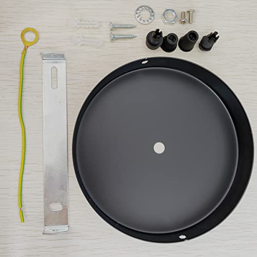 Chrasy Deckenabdeckung für Hängelampe der Lampen-Deckenplatte für Lampenfassung 100 mm Klemmnippel für Pendel-Lampen und Hänge-Leuchten (15CM)