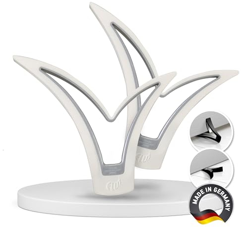 SOFTERFIX, Türkeil, Barfuß bedienbar, Türstopper, Türhaken, Türpuffer, Doorstopper (2, Weiß)